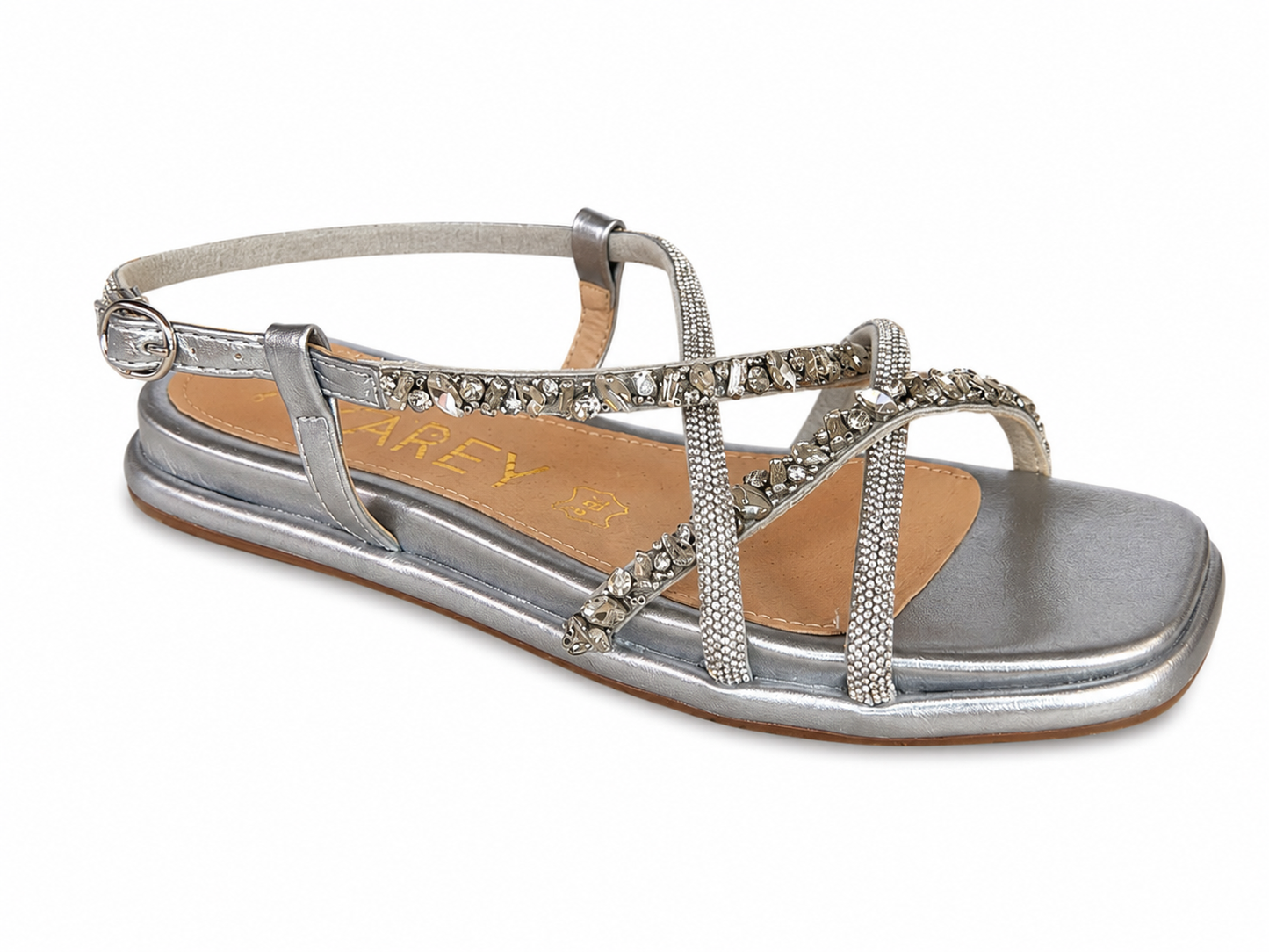 Sandalias planas AZAREY brillo