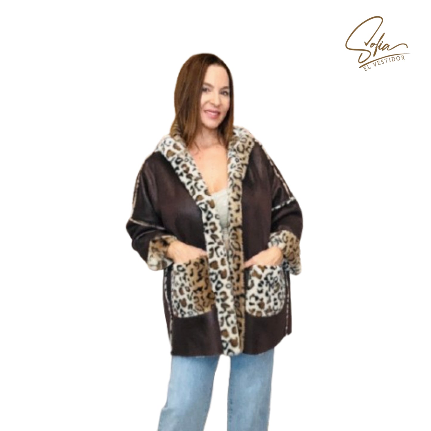 Abrigo Printt oversize con detalles Animal -40%