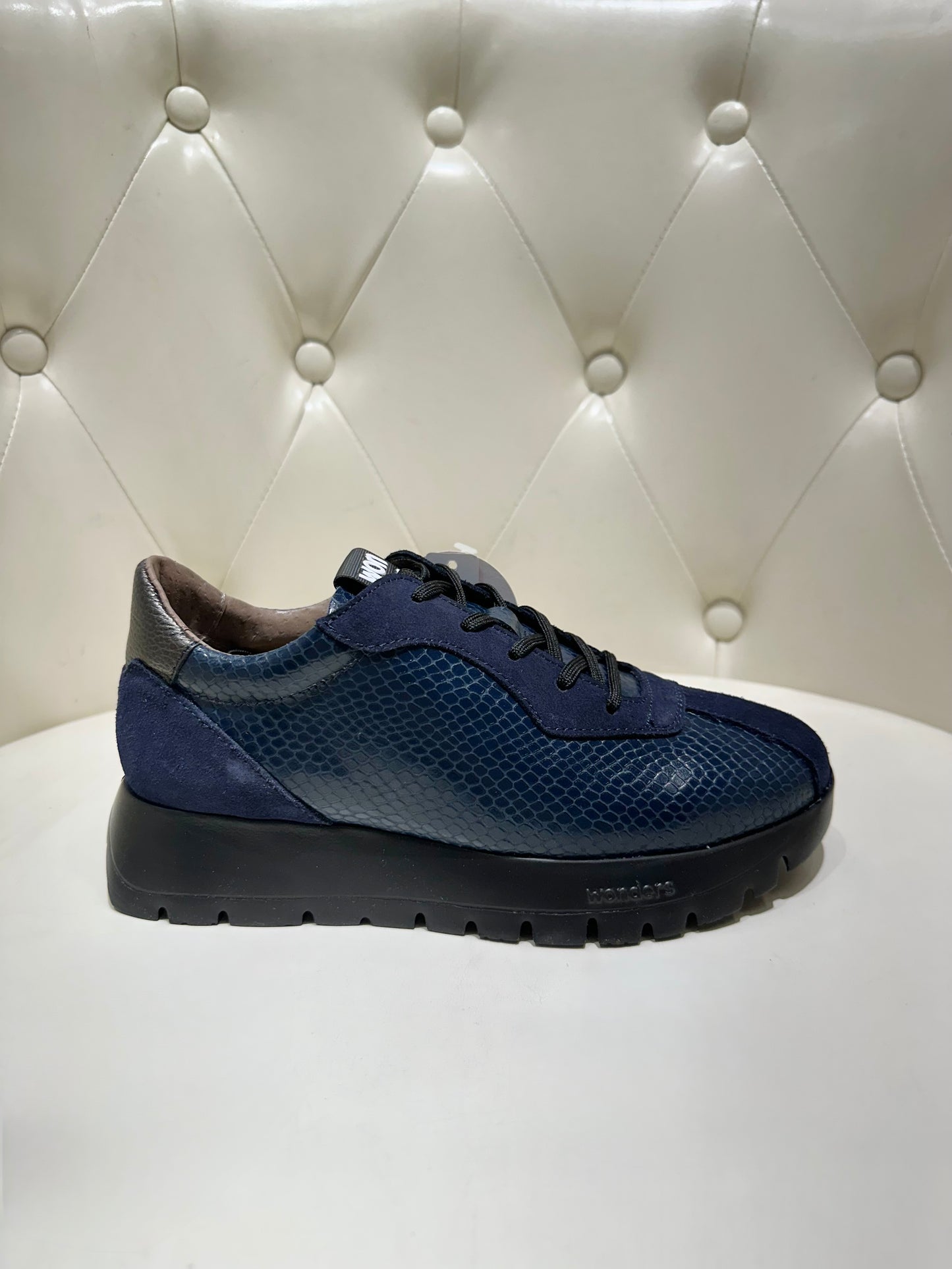 Zapatos Wonders Azul Pitón