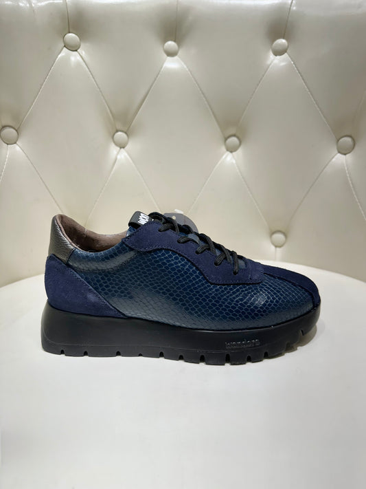 Zapatos Wonders Azul Pitón