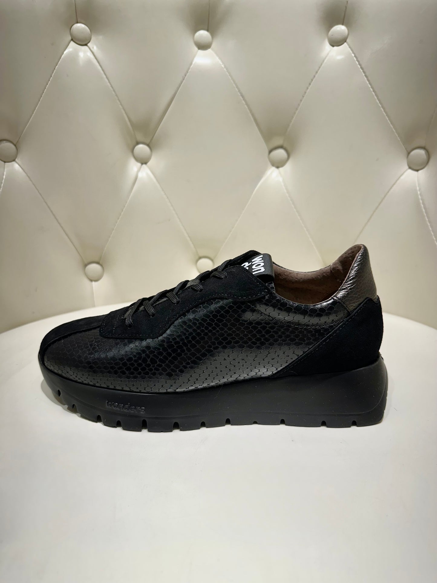 Zapato Wonders Negro Textura