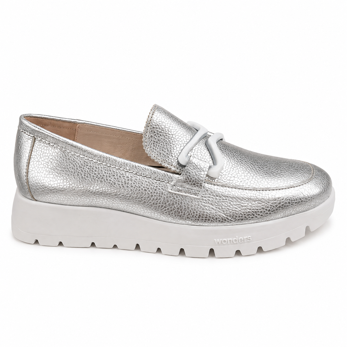 Mocasín plata y dorado n 41