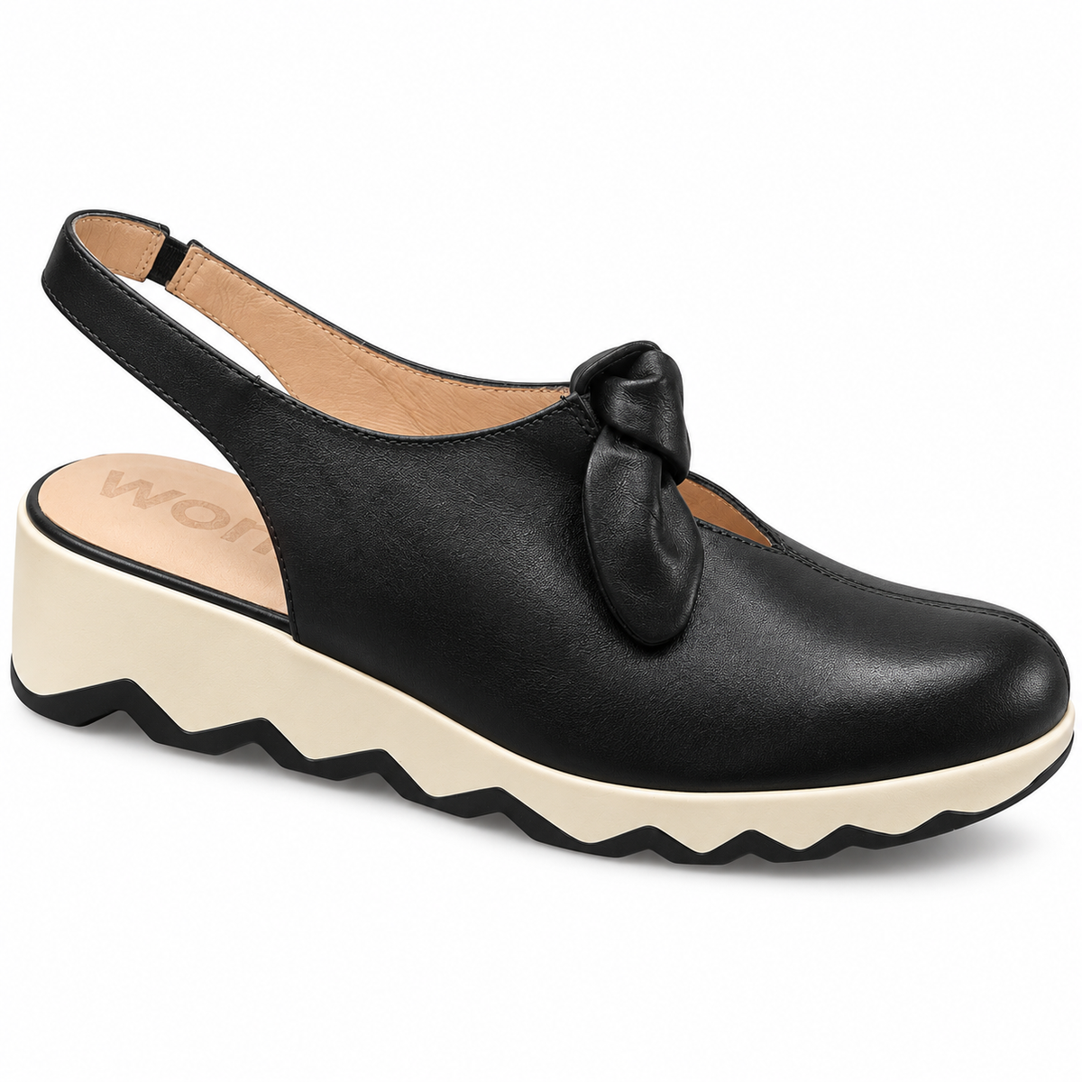 Zapato Negro Destalonado Wonders