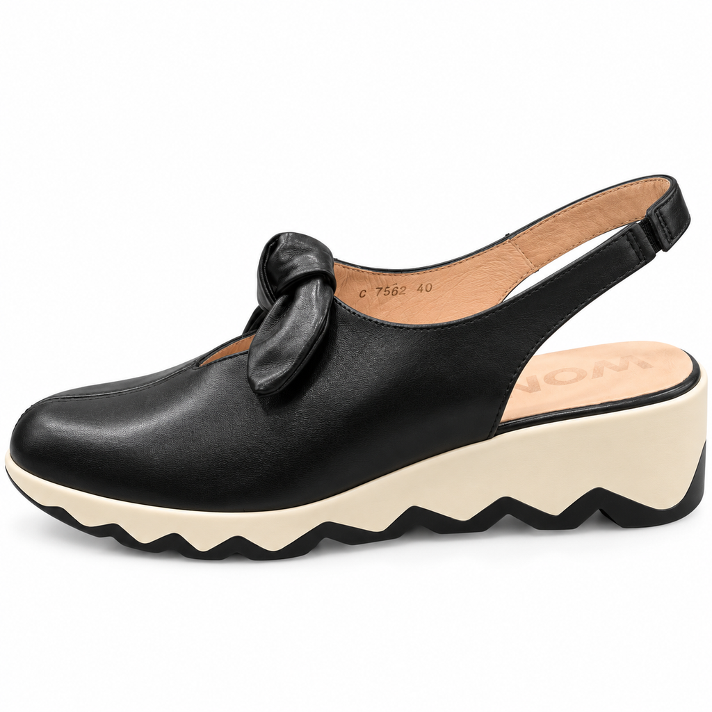 Zapato Negro Destalonado Wonders