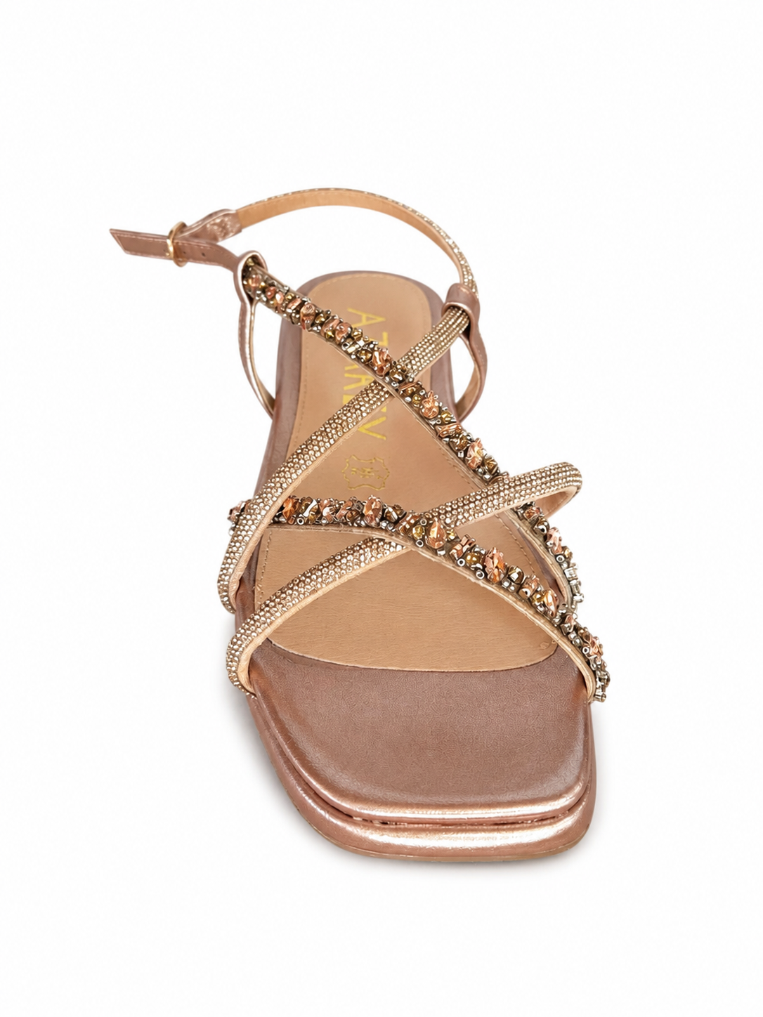 Sandalias planas AZAREY brillo