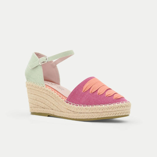Alpargatas AZAREY multicolor con forma de cuña